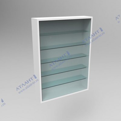 Витрина для лаков подвесная со стеклянными полками ВЛП-2